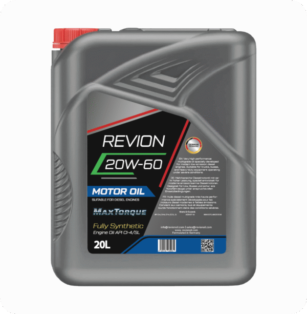 Revion Lubricants engine oil 20W-60 API CI-4/SL for Diesel Vehicle 20 Litre