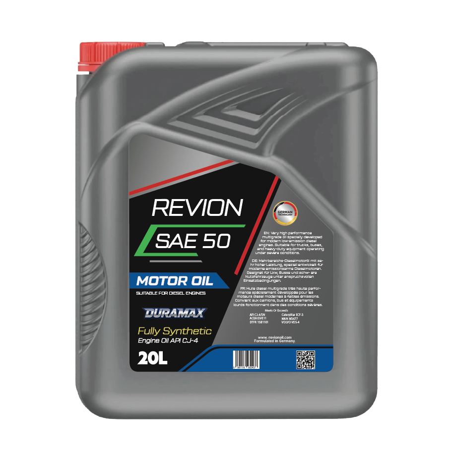 Revion Lubricants engine oil SAE 50 API CJ-4 for Diesel Vehicle 20 Litre